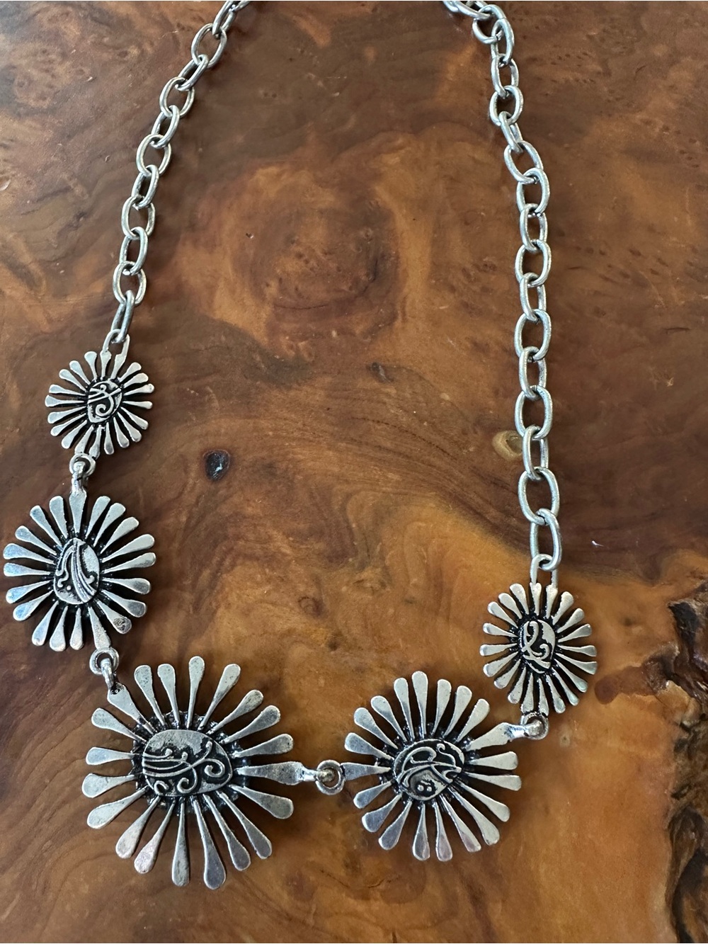 Lucky Brand Silver-Tone Daisy Necklace with Gold Accents - Picture 3 of 8